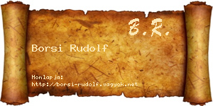 Borsi Rudolf névjegykártya
